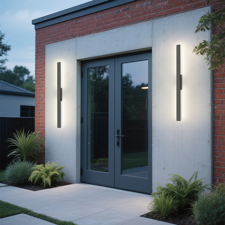 Brilagi - LED Venkovní nástěnné svítidlo LUNA LED/24W/230V 4000K IP65 100 cm antracit