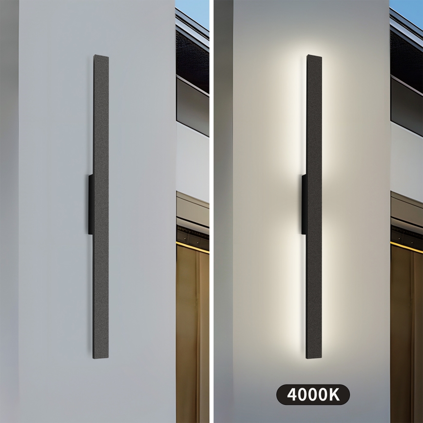 Brilagi - LED Venkovní nástěnné svítidlo LUNA LED/24W/230V 4000K IP65 100 cm černá