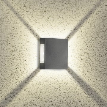 Brilagi - LED Venkovní nástěnné svítidlo QUADRAY LED/4W/230V antracit IP65