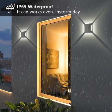 Brilagi - LED Venkovní nástěnné svítidlo QUADRAY LED/4W/230V antracit IP65