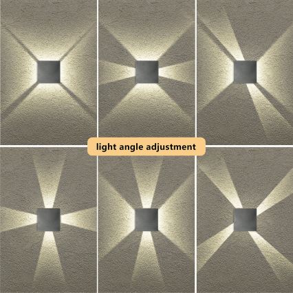 Brilagi - LED Venkovní nástěnné svítidlo QUADRAY LED/4W/230V antracit IP65