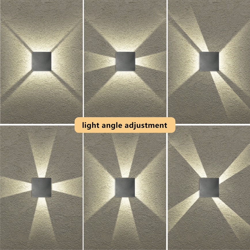 Brilagi - LED Venkovní nástěnné svítidlo QUADRAY LED/4W/230V antracit IP65