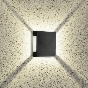 Brilagi - LED Venkovní nástěnné svítidlo QUADRAY LED/4W/230V černá IP65