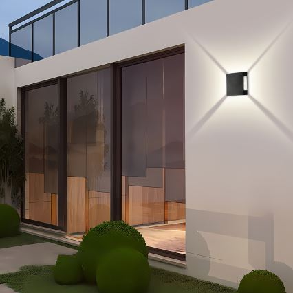 Brilagi - LED Venkovní nástěnné svítidlo QUADRAY LED/4W/230V černá IP65