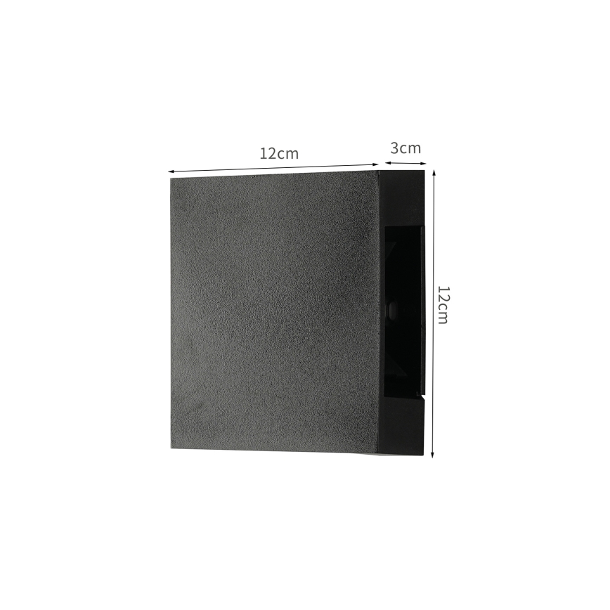 Brilagi - LED Venkovní nástěnné svítidlo QUADRAY LED/4W/230V černá IP65