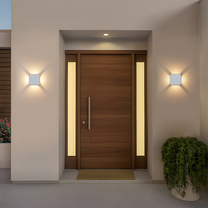 Brilagi - LED Venkovní nástěnné svítidlo QUADRAY LED/6W/230V bílá IP54