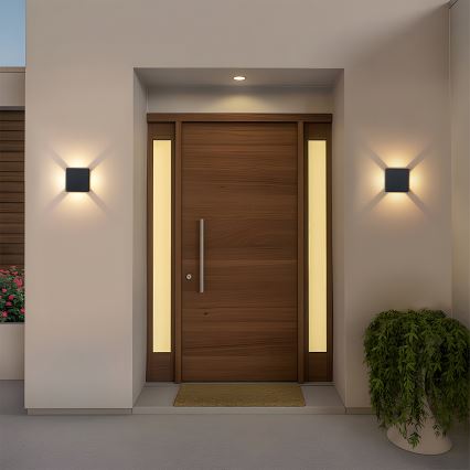 Brilagi - LED Venkovní nástěnné svítidlo QUADRAY LED/6W/230V černá IP54