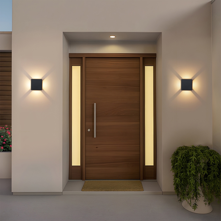 Brilagi - LED Venkovní nástěnné svítidlo QUADRAY LED/6W/230V černá IP54