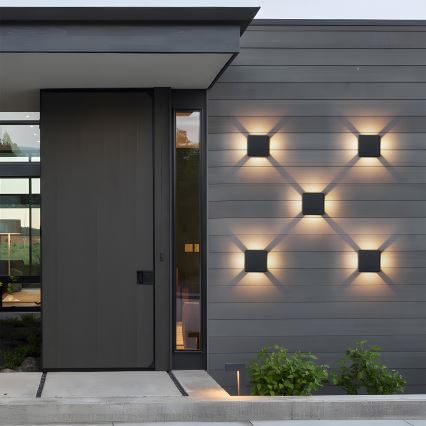 Brilagi - LED Venkovní nástěnné svítidlo QUADRAY LED/6W/230V černá IP54