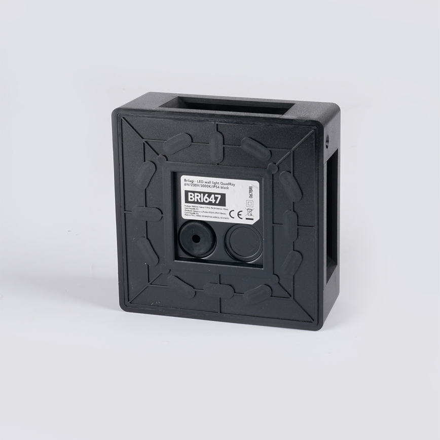 Brilagi - LED Venkovní nástěnné svítidlo QUADRAY LED/6W/230V černá IP54