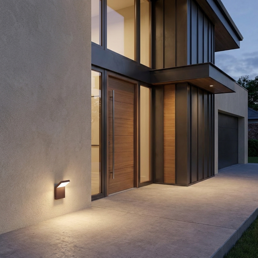 Brilagi - LED Venkovní nástěnné svítidlo RIANO LED/8W/230V hnědá IP65
