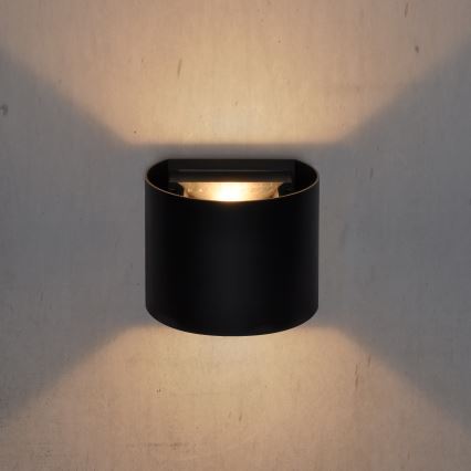 Brilagi - LED Venkovní nástěnné svítidlo RONDO LED/6W/230V černá IP54