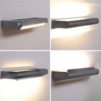 Brilagi - LED Venkovní nástěnné svítidlo SALERNO LED/12W/230V 35,5 cm antracit IP65