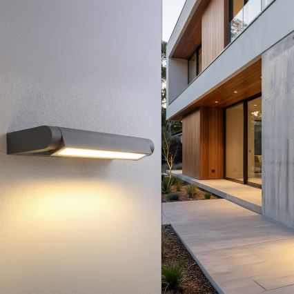 Brilagi - LED Venkovní nástěnné svítidlo SALERNO LED/12W/230V 35,5 cm antracit IP65