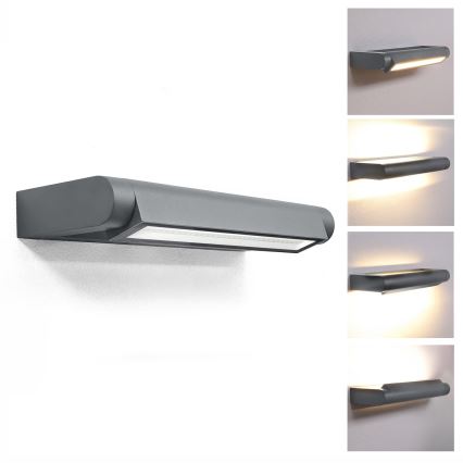 Brilagi - LED Venkovní nástěnné svítidlo SALERNO LED/12W/230V 35,5 cm antracit IP65
