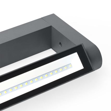 Brilagi - LED Venkovní nástěnné svítidlo SALERNO LED/12W/230V 35,5 cm antracit IP65