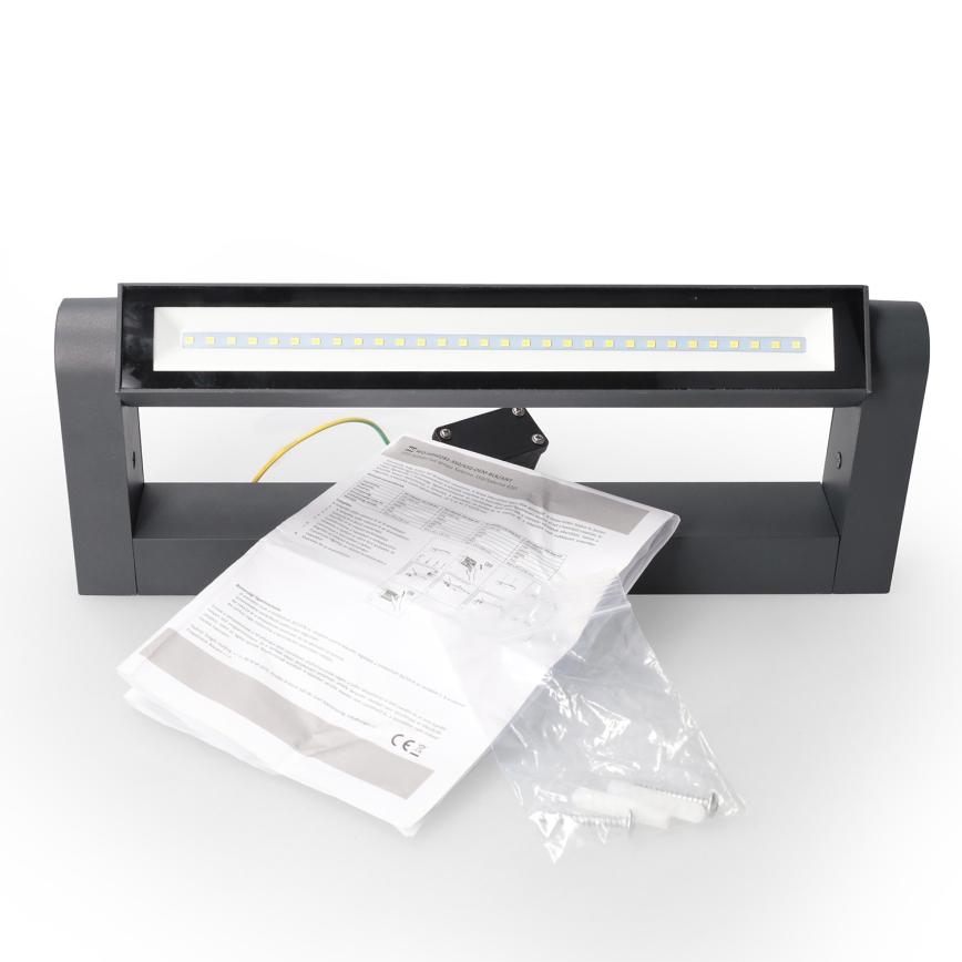 Brilagi - LED Venkovní nástěnné svítidlo SALERNO LED/12W/230V 35,5 cm antracit IP65