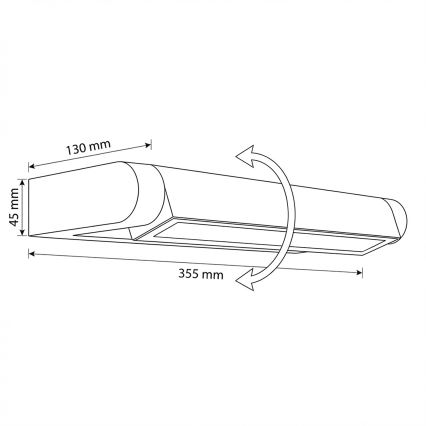 Brilagi - LED Venkovní nástěnné svítidlo SALERNO LED/12W/230V 35,5 cm antracit IP65