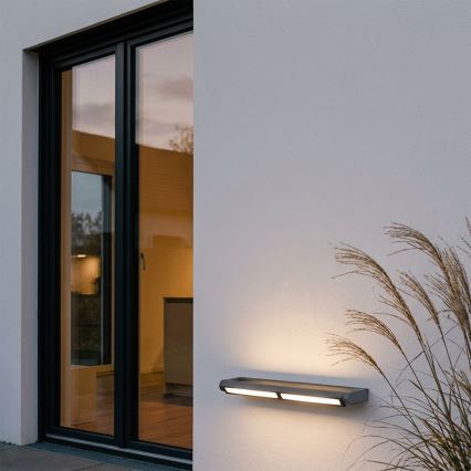 Brilagi - LED Venkovní nástěnné svítidlo SALERNO LED/24W/230V 66 cm antracit IP65