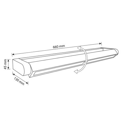 Brilagi - LED Venkovní nástěnné svítidlo SALERNO LED/24W/230V 66 cm antracit IP65