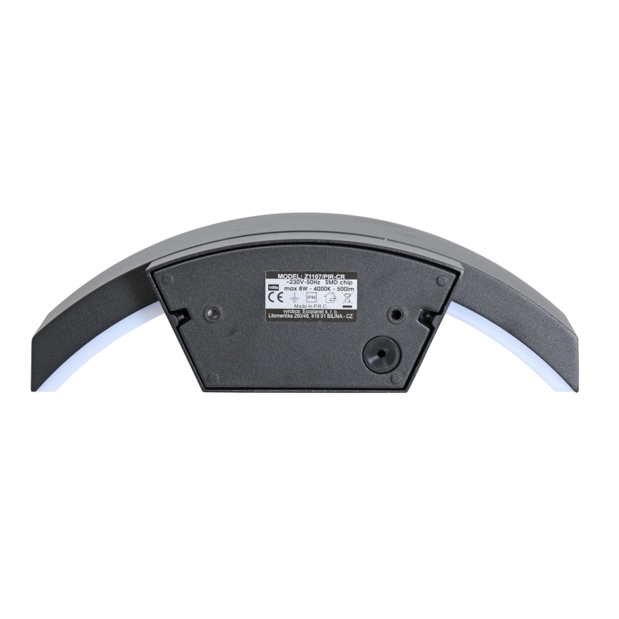 Brilagi - LED Venkovní nástěnné svítidlo se senzorem ARCELO LED/8W/230V IP54