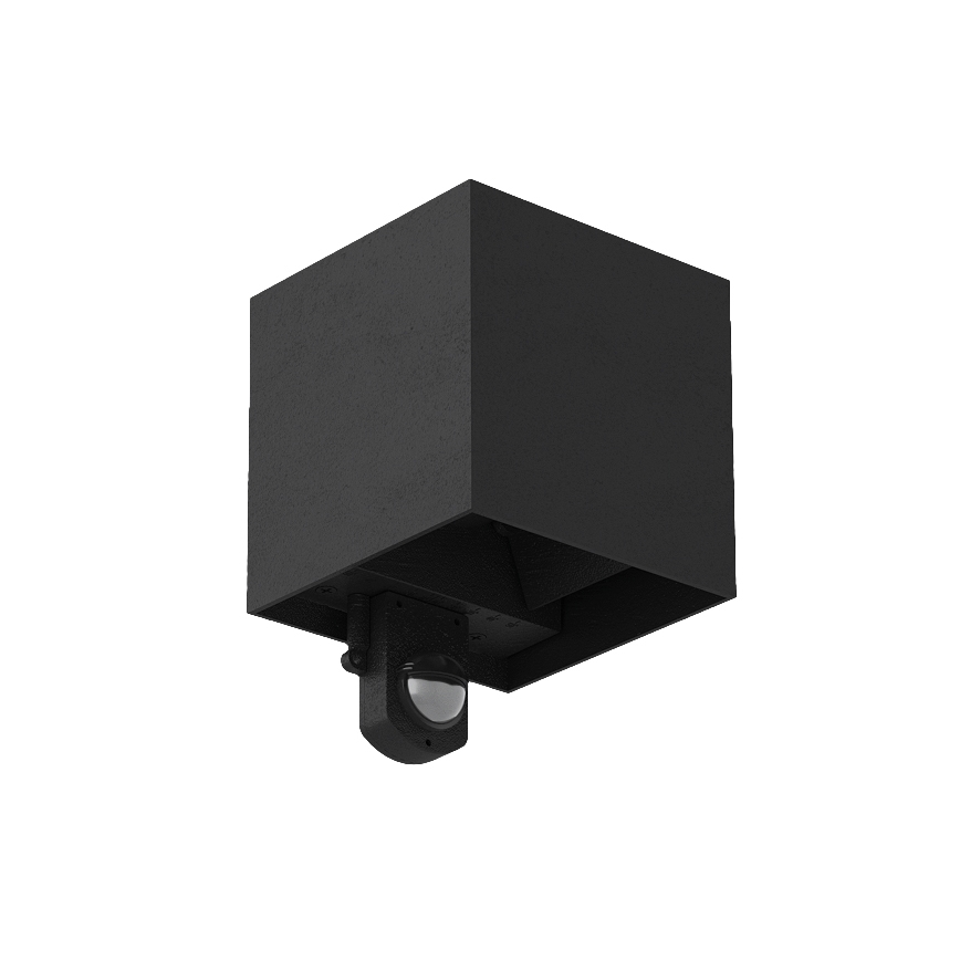 Brilagi - LED Venkovní nástěnné svítidlo se senzorem CUBE LED/6W/230V černá IP65
