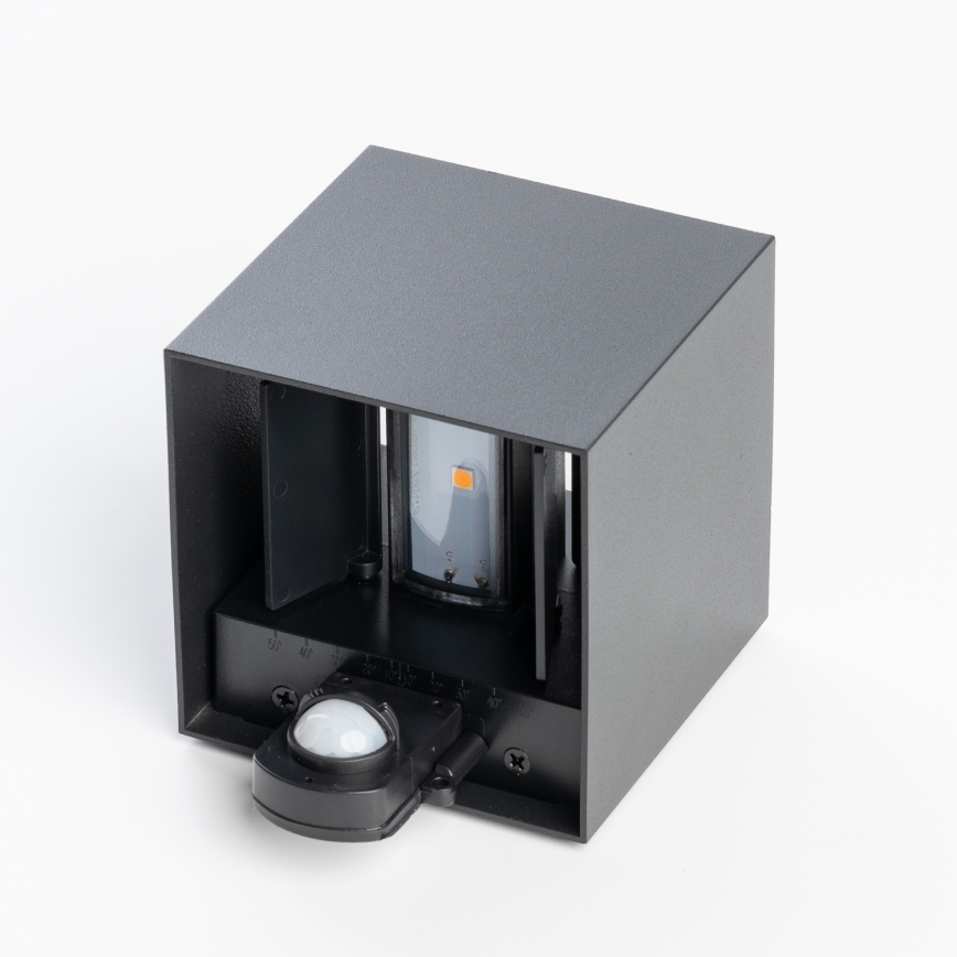 BRILAGI - LED Venkovní nástěnné svítidlo se senzorem CUBE LED/6W/230V černá IP65