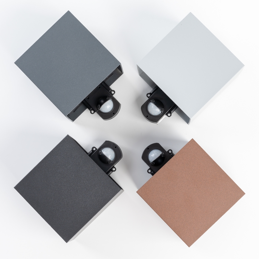 BRILAGI - LED Venkovní nástěnné svítidlo se senzorem CUBE LED/6W/230V černá IP65