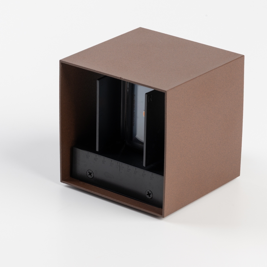 Brilagi - LED Venkovní nástěnné svítidlo se senzorem CUBE LED/6W/230V hnědá IP65