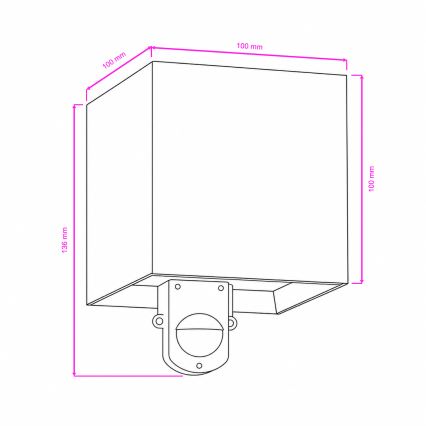 BRILAGI - LED Venkovní nástěnné svítidlo se senzorem CUBE LED/6W/230V hnědá IP65
