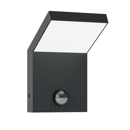 Brilagi - LED Venkovní nástěnné svítidlo se senzorem RIANO LED/8W/230V antracit IP65