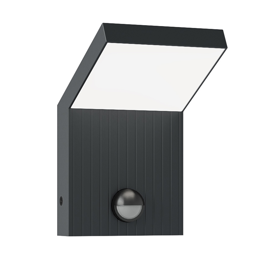 Brilagi - LED Venkovní nástěnné svítidlo se senzorem RIANO LED/8W/230V antracit IP65