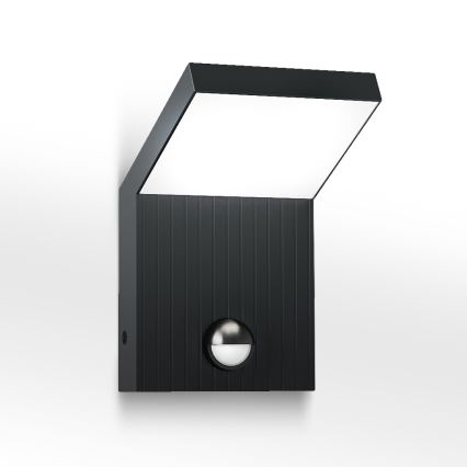 Brilagi - LED Venkovní nástěnné svítidlo se senzorem RIANO LED/8W/230V antracit IP65