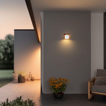 Brilagi - LED Venkovní nástěnné svítidlo se senzorem TERNI LED/12W/230V antracit IP44