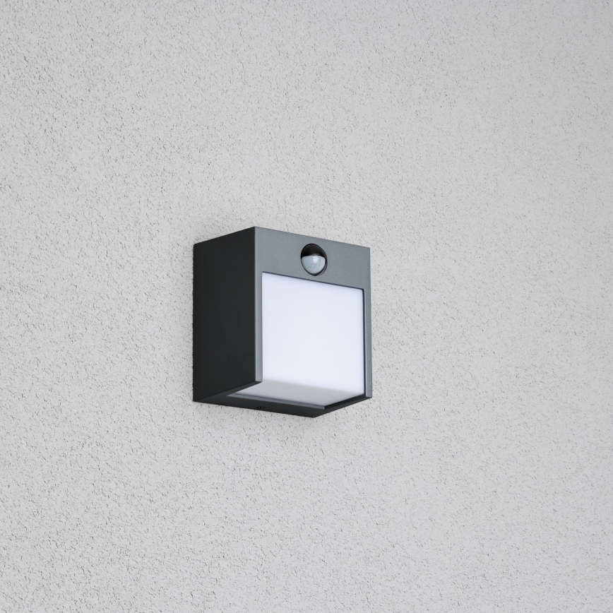 Brilagi - LED Venkovní nástěnné svítidlo se senzorem TERNI LED/12W/230V antracit IP44
