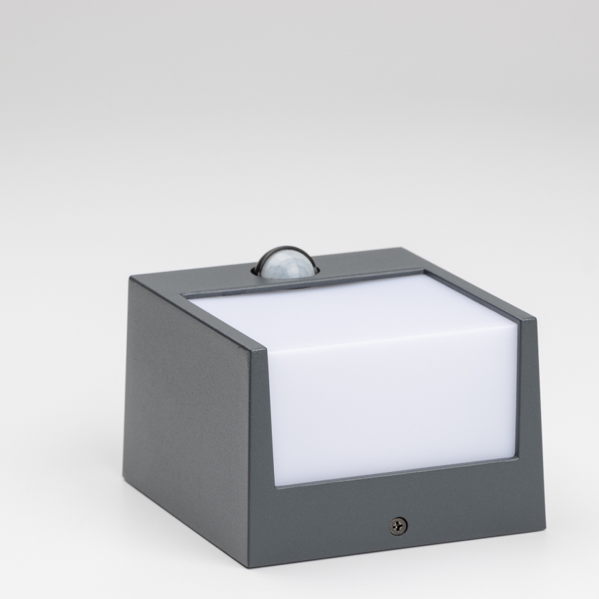 Brilagi - LED Venkovní nástěnné svítidlo se senzorem TERNI LED/12W/230V antracit IP44