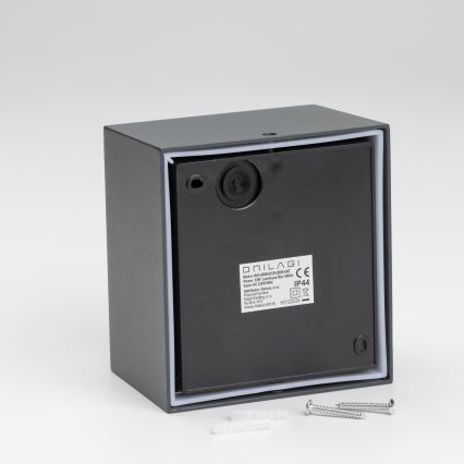 Brilagi - LED Venkovní nástěnné svítidlo se senzorem TERNI LED/12W/230V antracit IP44