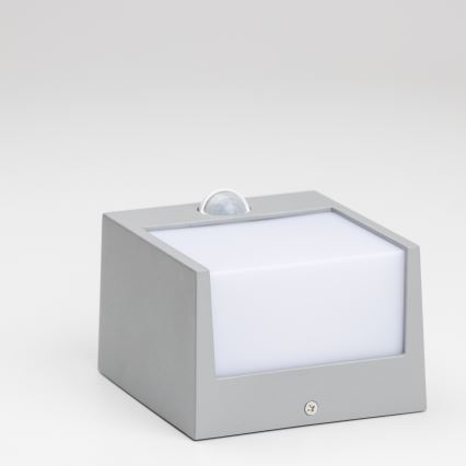 Brilagi - LED Venkovní nástěnné svítidlo se senzorem TERNI LED/12W/230V šedá IP44