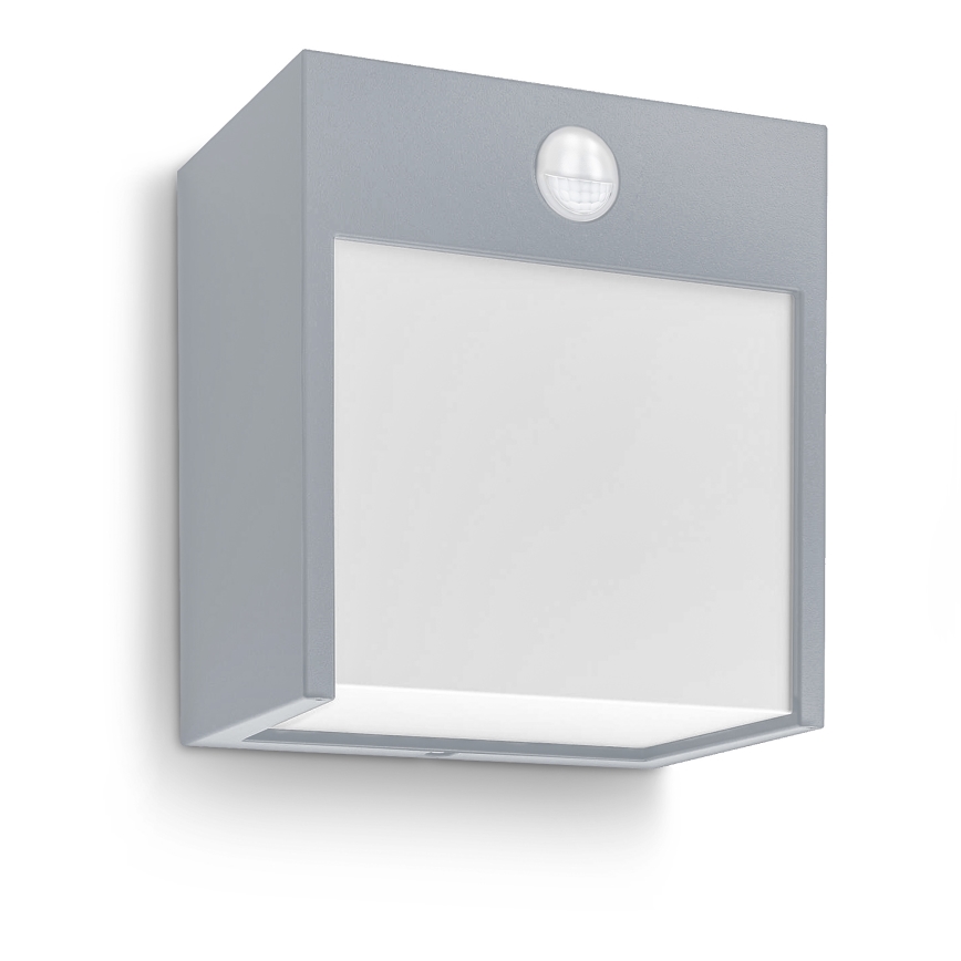 Brilagi - LED Venkovní nástěnné svítidlo se senzorem TERNI LED/12W/230V šedá IP44