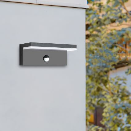 Brilagi - LED Venkovní nástěnné svítidlo se senzorem TESSI LED/10W/230V antracit IP54