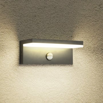 Brilagi - LED Venkovní nástěnné svítidlo se senzorem TESSI LED/10W/230V antracit IP54