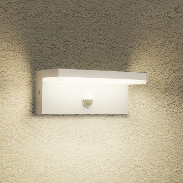 Brilagi - LED Venkovní nástěnné svítidlo se senzorem TESSI LED/10W/230V bílá IP54