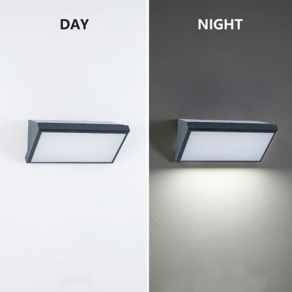 Brilagi - LED Venkovní nástěnné svítidlo se senzorem TRIANGLE LED/20W/230V antracit IP65