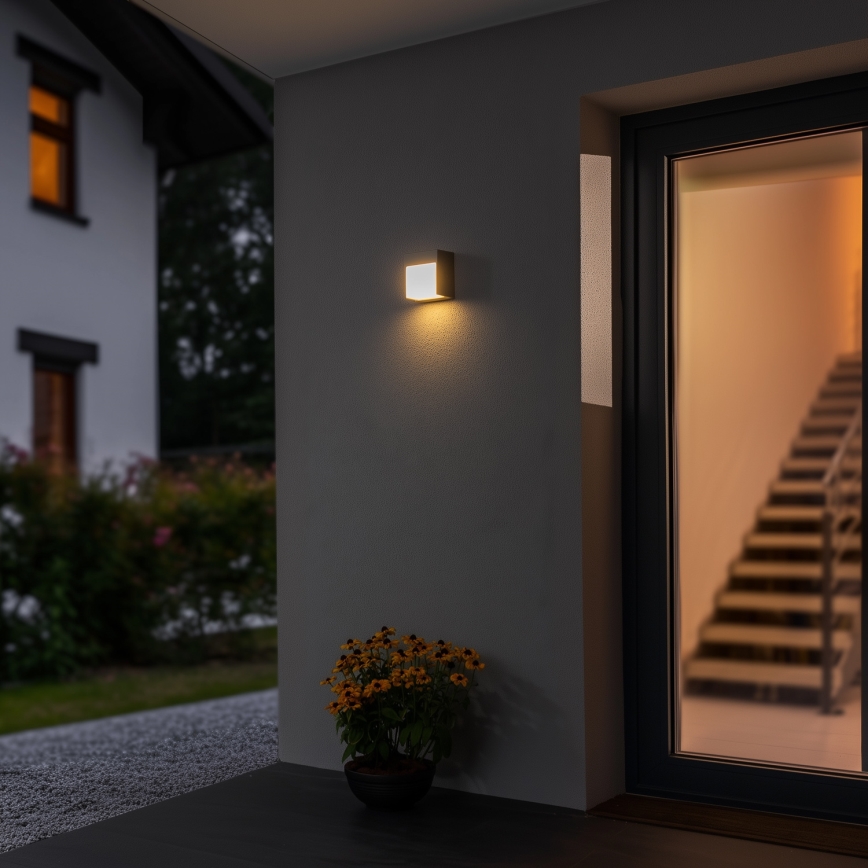 Brilagi - LED Venkovní nástěnné svítidlo TERNI LED/12W/230V šedá IP44