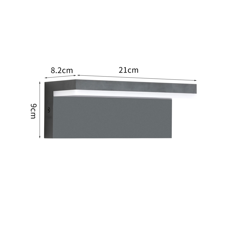Brilagi - LED Venkovní nástěnné svítidlo TESSI LED/10W/230V antracit IP54