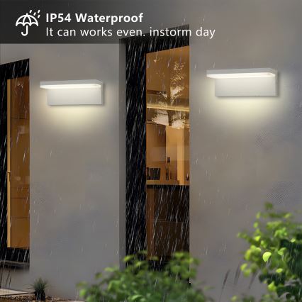 Brilagi - LED Venkovní nástěnné svítidlo TESSI LED/10W/230V bílá IP54