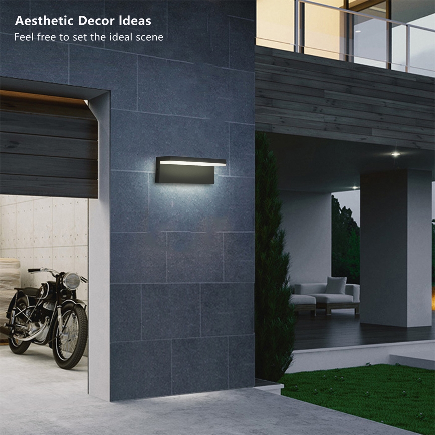 Brilagi - LED Venkovní nástěnné svítidlo TESSI LED/10W/230V černá IP54