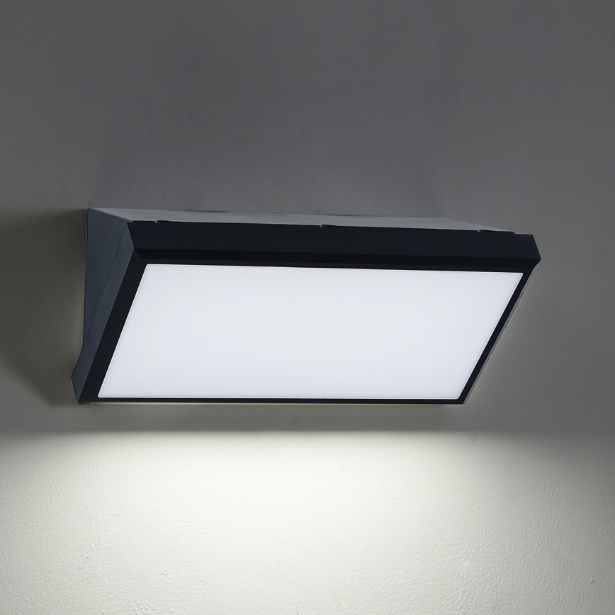 Brilagi - LED Venkovní nástěnné svítidlo TRIANGLE LED/20W/230V 3000/4000/6500K černá IP65