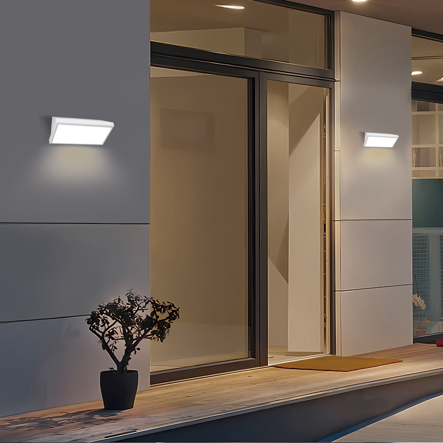 Brilagi - LED Venkovní nástěnné svítidlo TRIANGLE LED/20W/230V bílá IP65