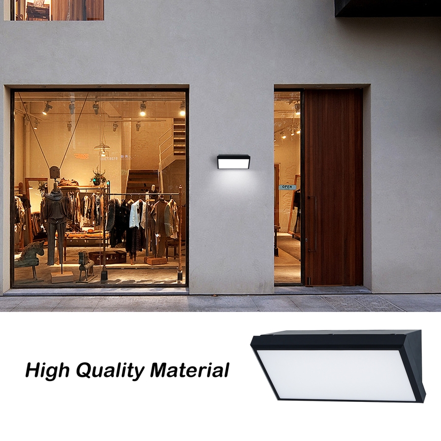 Brilagi - LED Venkovní nástěnné svítidlo TRIANGLE LED/20W/230V 3000/4000/6500K černá IP65